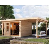 LESENA VRTNA HIŠKA KARIBU LAHAR 6+ PODALJŠEK STREHE ŠIRINE 2.40 M