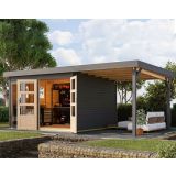 LESENA VRTNA HIŠKA KARIBU LAHAR 6+ PODALJŠEK STREHE ŠIRINE 2.40 M