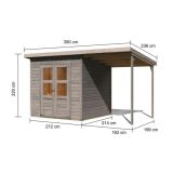 LESENA VRTNA HIŠKA KARIBU MERSEBURG 4 V SETU