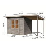 LESENA VRTNA HIŠKA KARIBU MERSEBURG 5 V SETU