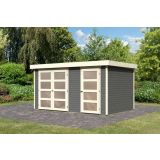 LESENA VRTNA HIŠKA KARIBU MÜHLENTRUP 2 212X404X272 SIVA