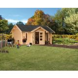 LESENA VRTNA HIŠKA KARIBU NORDLAND 492X293X386 LES 38MM