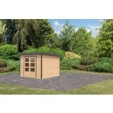 LESENA VRTNA HIŠKA KARIBU PLUTO A 220X271X271, ANTRACIT