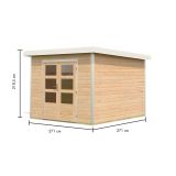 LESENA VRTNA HIŠKA KARIBU PLUTO A 220X271X271, ANTRACIT