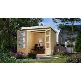 LESENA VRTNA HIŠKA KARIBU PLUTO A 220X271X271, BELA