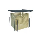 LESENA VRTNA HIŠKA KARIBU PLUTO A 220X271X271, SIVA