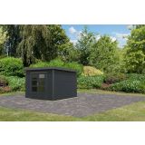 LESENA VRTNA HIŠKA KARIBU PLUTO C 220X271X271, ANTRACIT