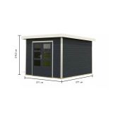 LESENA VRTNA HIŠKA KARIBU PLUTO C 220X271X271, BELA