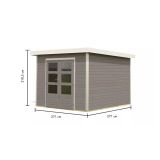 LESENA VRTNA HIŠKA KARIBU PLUTO D 220X271X271, BELA