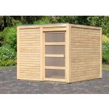 LESENA VRTNA HIŠKA KARIBU QUBIC 1- BARVA LESA