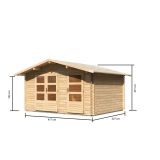 LESENA VRTNA HIŠKA KARIBU RADUR 1 400X310X251 LES 28MM