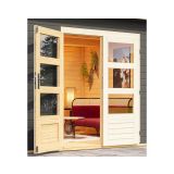 LESENA VRTNA HIŠKA KARIBU SCHÖNBUCH 1 227X366X246 SIVA