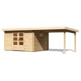 LESENA VRTNA HIŠKA KARIBU TRITTAU 4 + PODALJŠEK STREHE 3.3 M