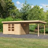 LESENA VRTNA HIŠKA KARIBU TRITTAU 4 + PODALJŠEK STREHE 3.3 M