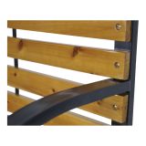 LESENA VRTNA KLOP LESLI WOODSTOCK 120 CM ČRNA