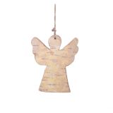 OKRASEK ZA JELKO GLOSSTYLE LESENI ANGEL/SNEŽINKA 10 CM VIDEZ BREZE