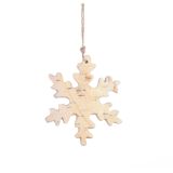 OKRASEK ZA JELKO GLOSSTYLE LESENI ANGEL/SNEŽINKA 10 CM VIDEZ BREZE