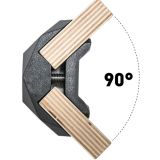 KONEKTOR X ZA POVEZAVO 2 LESNIH PLOŠČ PLAYWOOD 90° ČRN