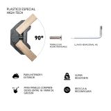 KONEKTOR X ZA POVEZAVO 2 LESNIH PLOŠČ PLAYWOOD 90° ČRN