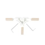 KONEKTOR X ZA POVEZAVO 3 LESNIH PLOŠČ PLAYWOOD BEL