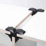 KONEKTOR X ZA POVEZAVO 34 LESNIH PLOŠČ PLAYWOOD ČRN