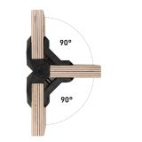 KONEKTOR X ZA POVEZAVO 34 LESNIH PLOŠČ PLAYWOOD ČRN