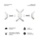 KONEKTOR X ZA POVEZAVO 4 LESNIH PLOŠČ PLAYWOOD BELI