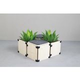 KONEKTOR X ZA POVEZAVO 4 LESNIH PLOŠČ PLAYWOOD BELI