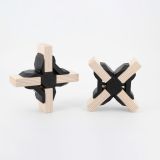 KONEKTOR X ZA POVEZAVO 4 LESNIH PLOŠČ PLAYWOOD ČRN