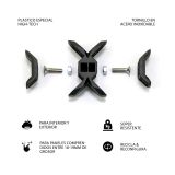 KONEKTOR X ZA POVEZAVO 4 LESNIH PLOŠČ PLAYWOOD ČRN