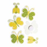 LESENI USTVARJAL. DODATKI RAYHER LESENI OKRASKI METULJI IN PIKAPOLONICE