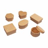 LESENI USTVARJAL. DODATKI RAYHER ŠKATLE IZ PAP. MASE, MINI 6 KOM, 5-6 CM,VIŠ. 2.5 CM