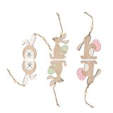 POMLADNA DEKORACIJA LESENI ZAJČKI 6/1 DEKORATIVNI