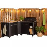 LETNA KUHINJA COZZE MIZA Z INOX PLOŠČO 90X60X90 CM (90527)