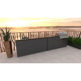 LETNA KUHINJA BELLANO BOLOGNA ANTRACIT PULT GRANIT