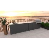 LETNA KUHINJA BELLANO BOLOGNA ANTRACIT PULT PORCELAN