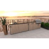 LETNA KUHINJA BELLANO BOLOGNA HRAST RUSTIK PULT GRANIT