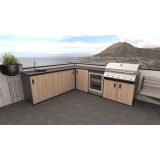 LETNA KUHINJA BELLANO PISA HRAST RUSTIK PULT GRANIT