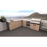 LETNA KUHINJA BELLANO PISA HRAST RUSTIK PULT PORCELAN