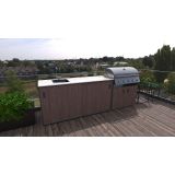 LETNA KUHINJA BELLANO VENICE AMERIŠKI OREH PULT PORCELAN