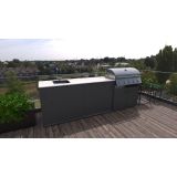 LETNA KUHINJA BELLANO VENICE ANTRACIT PULT PORCELAN