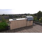 LETNA KUHINJA BELLANO VENICE HRAST RUSTIK PULT PORCELAN