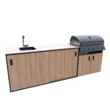 LETNA KUHINJA BELLANO VENICE HRAST RUSTIK PULT PORCELAN