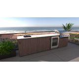 LETNA KUHINJA BELLANO VERONA AMERIŠKI OREH PULT PORCELAN