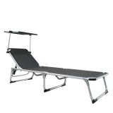 LEŽALNIK IZ TEKSTILENA AZUR S SENČNIKOM ANTR. ALU