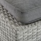 LEŽALNIK DAVOS FIX Z BLAZINSKIMI KOLESI WICKER-ALU GREY 65X197X36