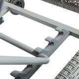 LEŽALNIK DAVOS FIX Z BLAZINSKIMI KOLESI WICKER-ALU GREY 65X197X36