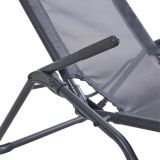 LEŽALNIK IZ TEKSTILENA KROMA SPA TEMNO SIV