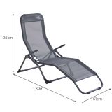 LEŽALNIK IZ TEKSTILENA KROMA SPA TEMNO SIV