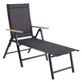 LEŽALNIK IZ TEKSTILENA NATERIAL LEŽALNIK ORIS TEMNO SIV ALU